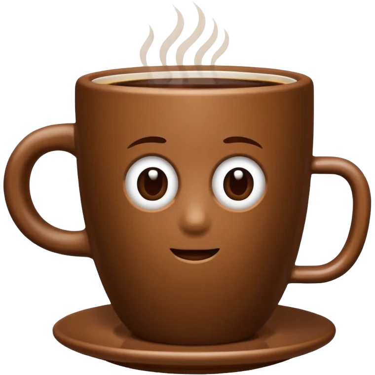 plain Coffee without Saucer, Brown Cup, no saucer. emoji