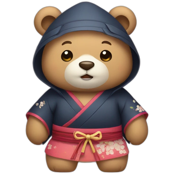 bear wearing japanese outfit emoji