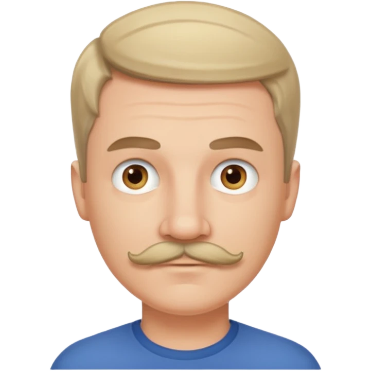 White man mustache emoji