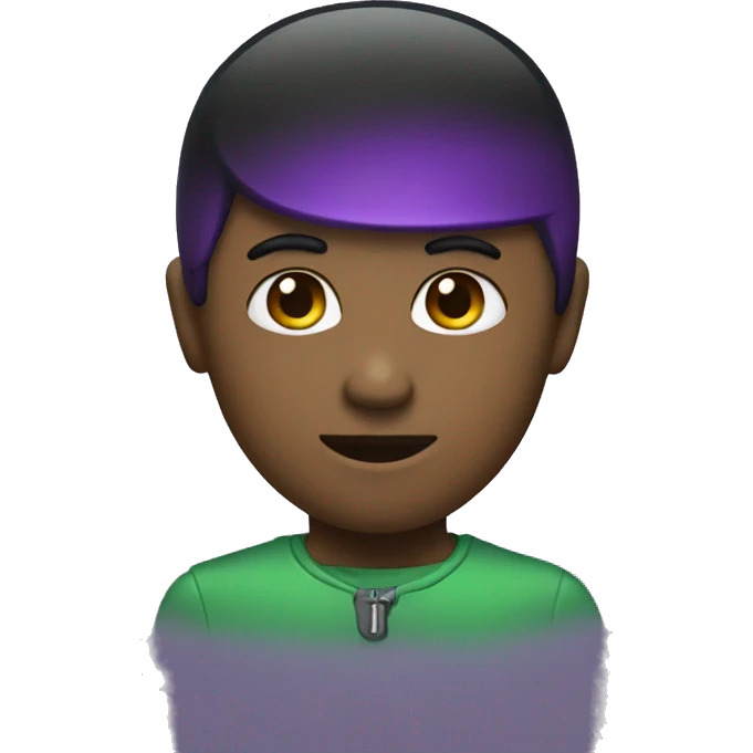 Black green and purple heart emoji