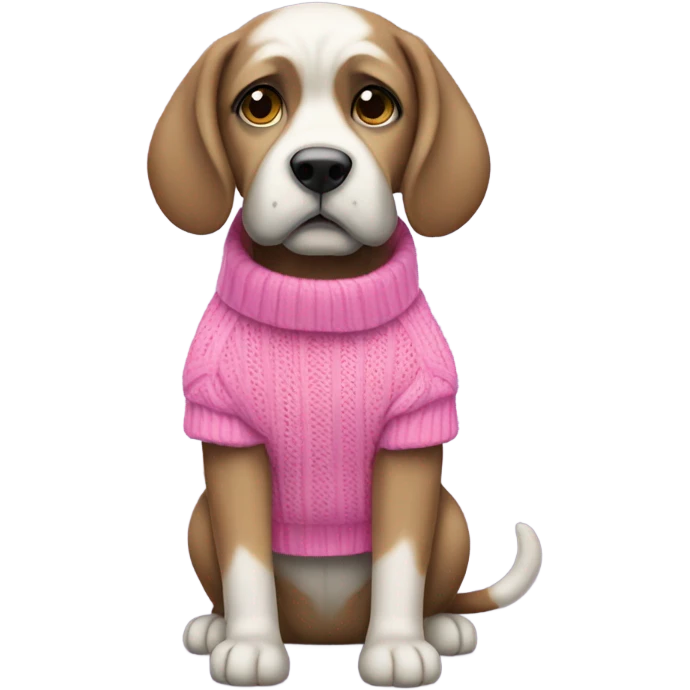 Shnauzer whit a pink sueter  emoji