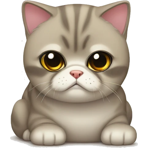 sad exotic shorthair cat emoji