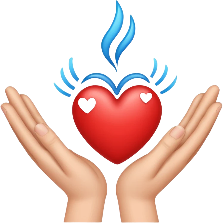 Hand making heart emoji