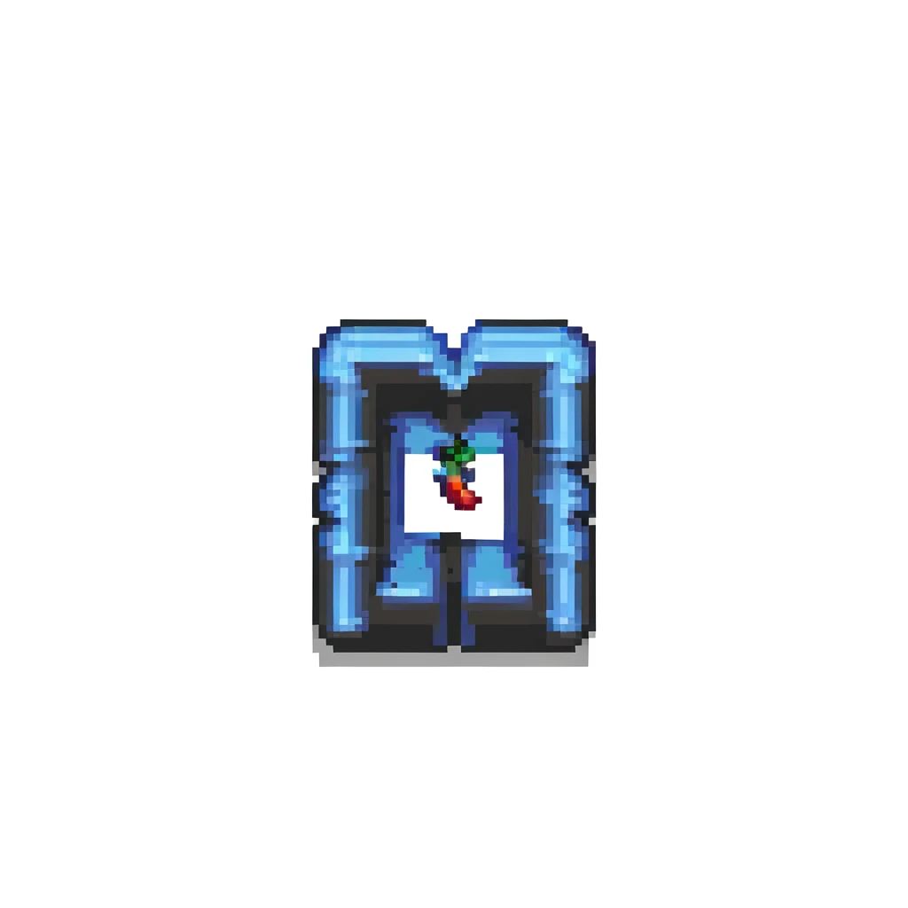 letter n emoji, pixel art, retro style emoji