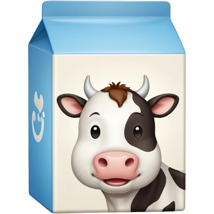 milk box with a cow on it emoji