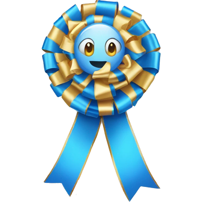 blue ribbon emoji