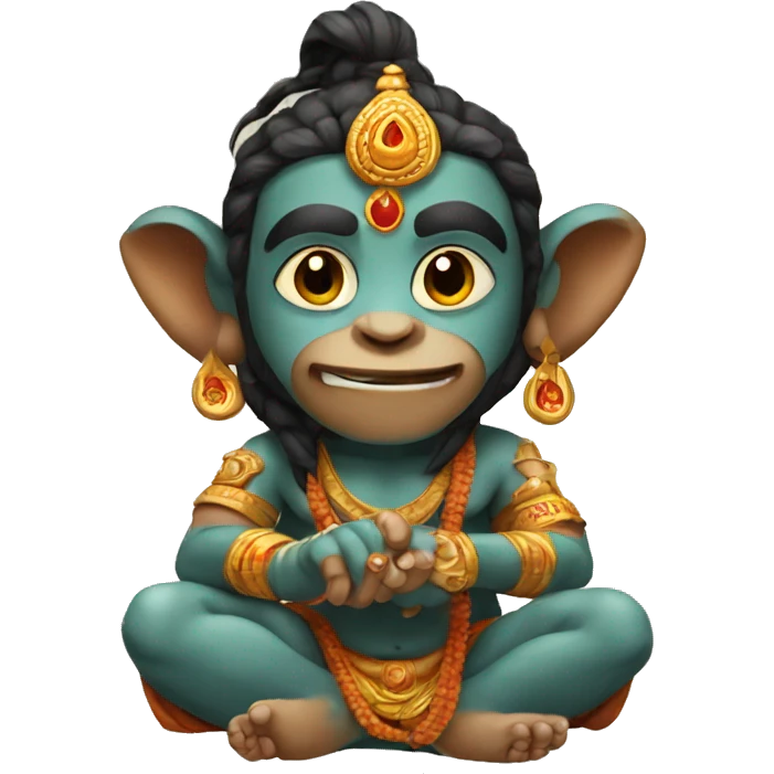 Little hindu god hanuman  emoji