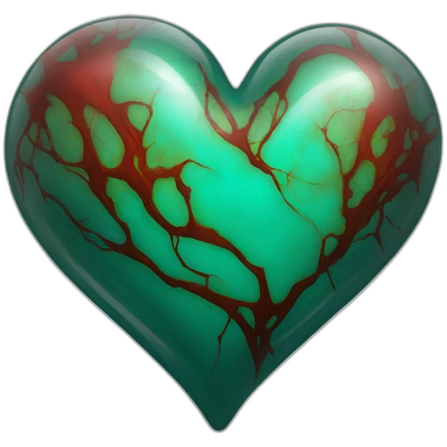 Shin heart petrol color emoji