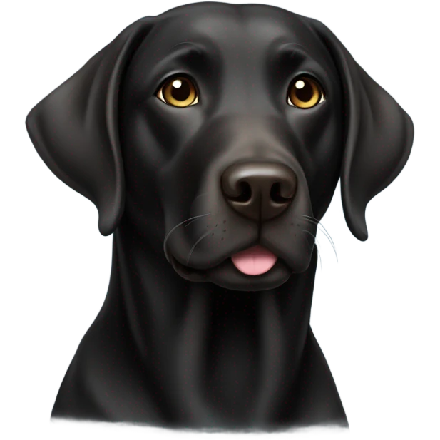 Black lab girl  emoji