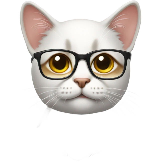 cat wearing glasses emoji