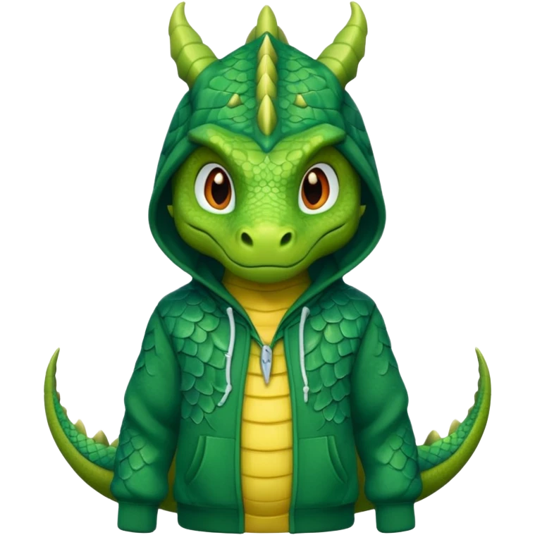 Dragon with a hoodie on  emoji