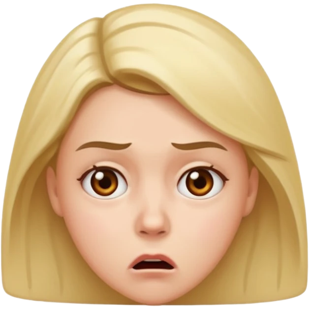 woman shocked with frown emoji