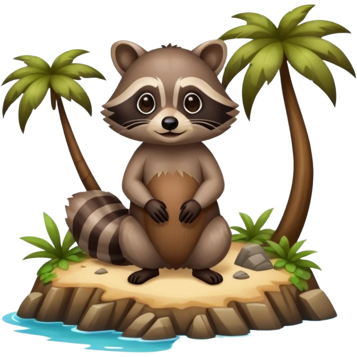 Island raccoon emoji