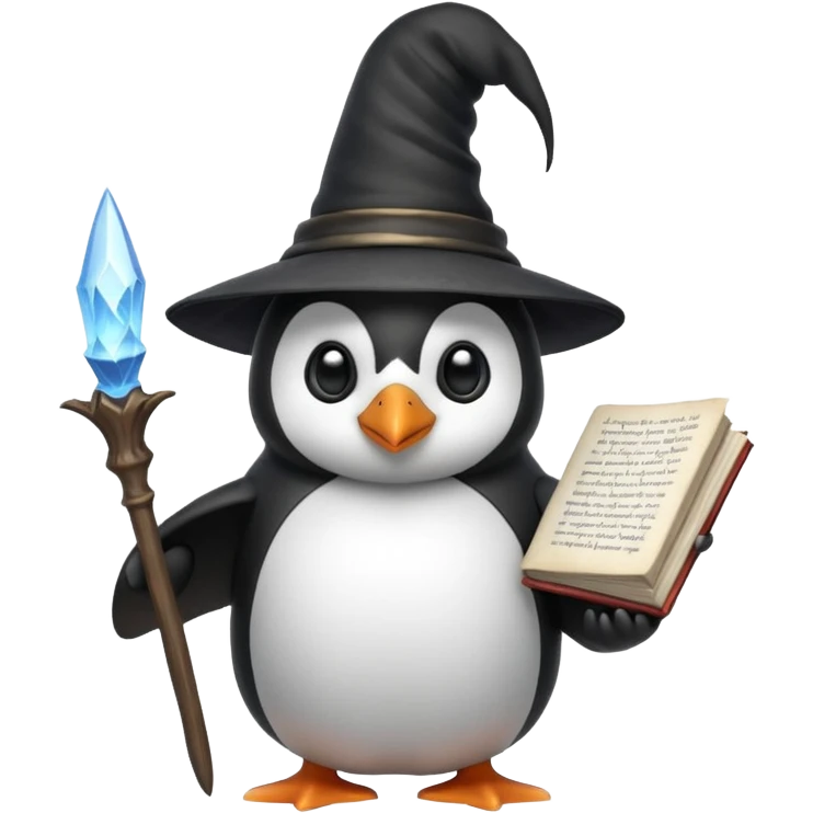 Penguin Wizard emoji