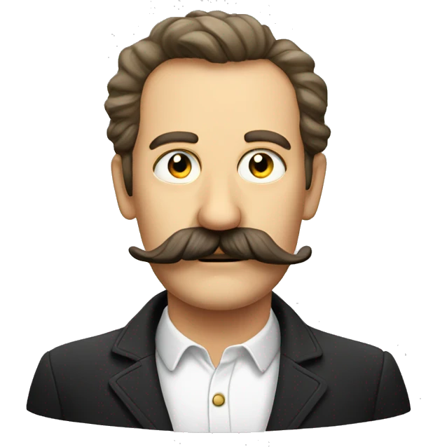 Funny moustach german man emoji