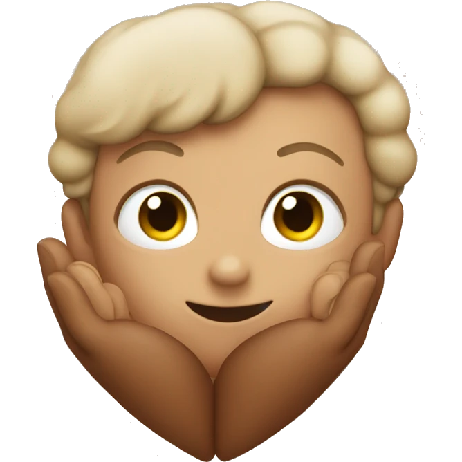 Brown heart in hand emoji