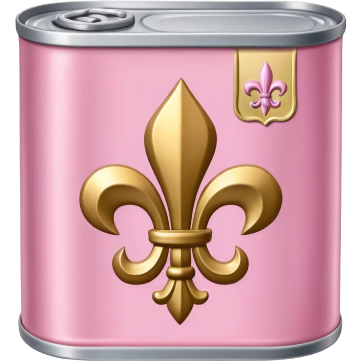 pink can of SPAM with Fleur de lis emoji