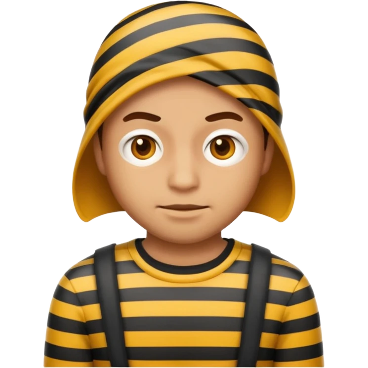 A theif robber emoji,Stripped shirt. emoji