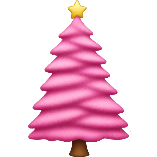 Pink christmas tree emoji