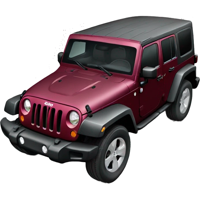 4 door jeep wrangler burgandy facing me emoji