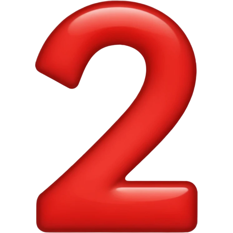 Red number "2" emoji