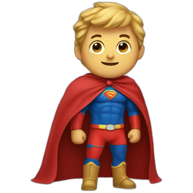 Super Dave with a cape emoji