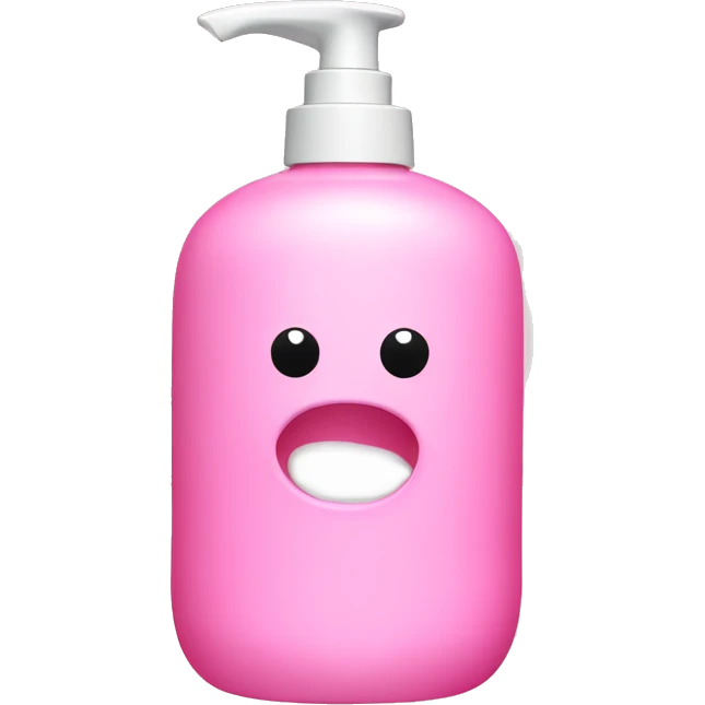 Cleansing wash bottle pink emoji