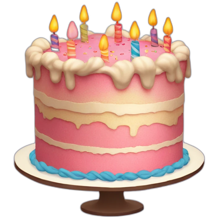 Cartoon birthday cake  emoji
