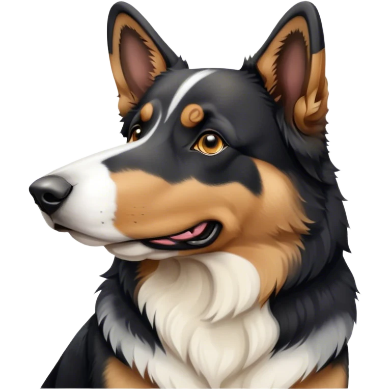 1 German shepherd with 1 Australian shepherd  emoji
