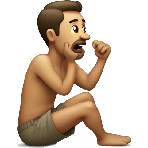 man farting emoji