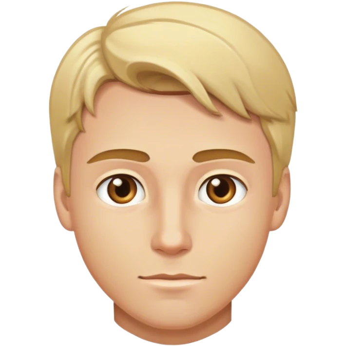 chico rubio, caucásico, ojos marrón claro,  guapo emoji