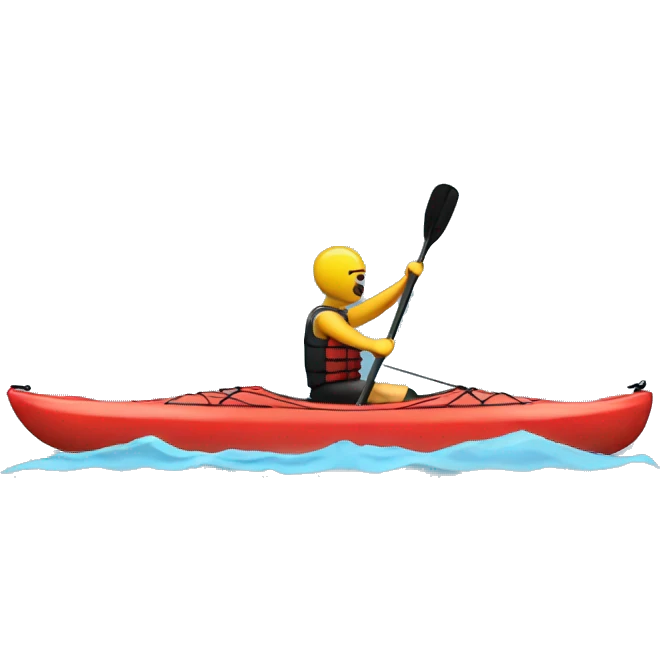 multisport kayak with person paddling  emoji
