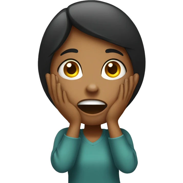 Girl with hand over mouth giggling  emoji