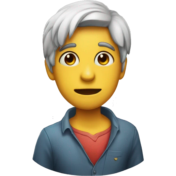 Hace un emoji llorando con un corazón al lado emoji