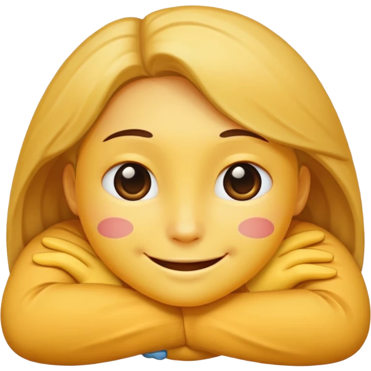 Cuddling happy face emoji