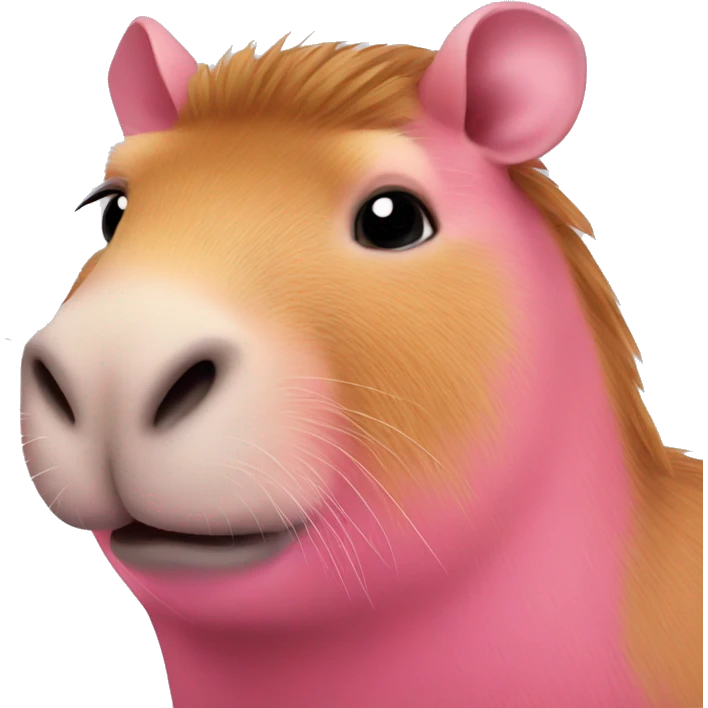 Pink capybara emoji