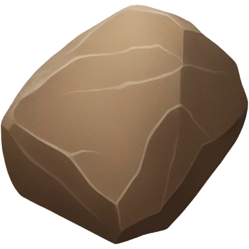 a brown piece of rock emoji