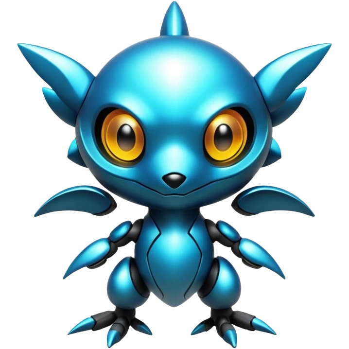 Futuristic shiny cyberpunk-Fakémon-Pokémon-creature emoji