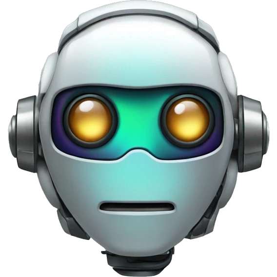 robot with iridescent eyes emoji