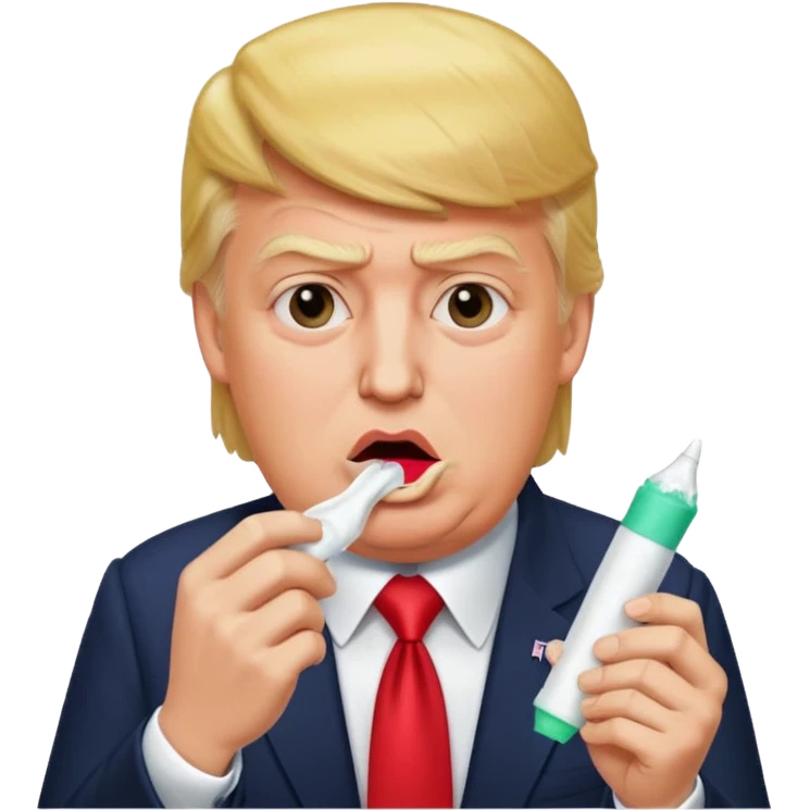 Trump eating tampon  emoji