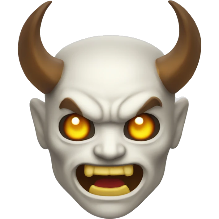 Emoji del diablo blanco emoji