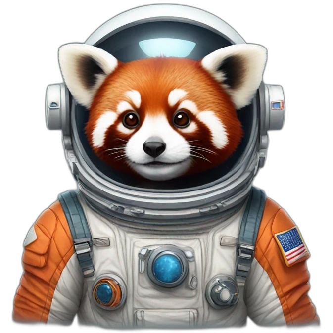 red panda astronaut emoji