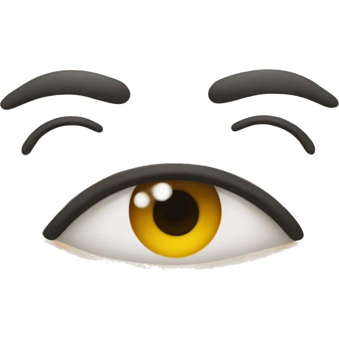 An eye with extended eyelashes emoji