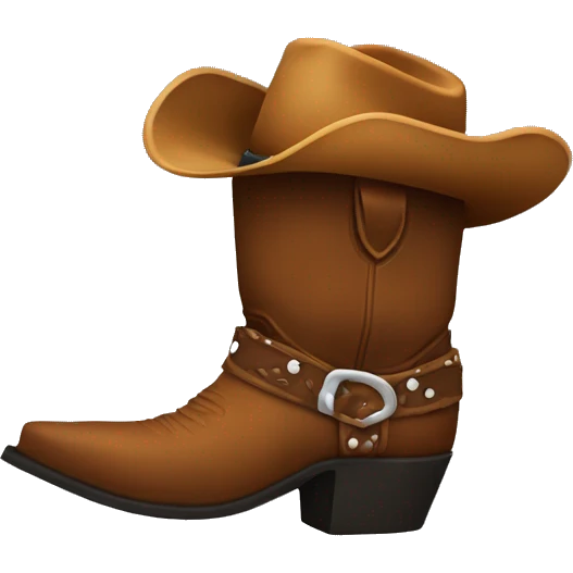Cowboy boot emoji