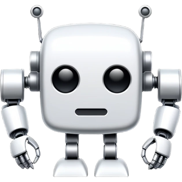 White letters DH, Roboto font, black background emoji