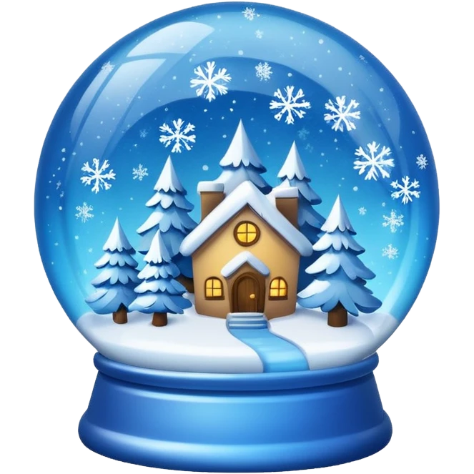 Blue Snow Gloebe emoji