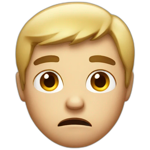 Annoyed face emoji