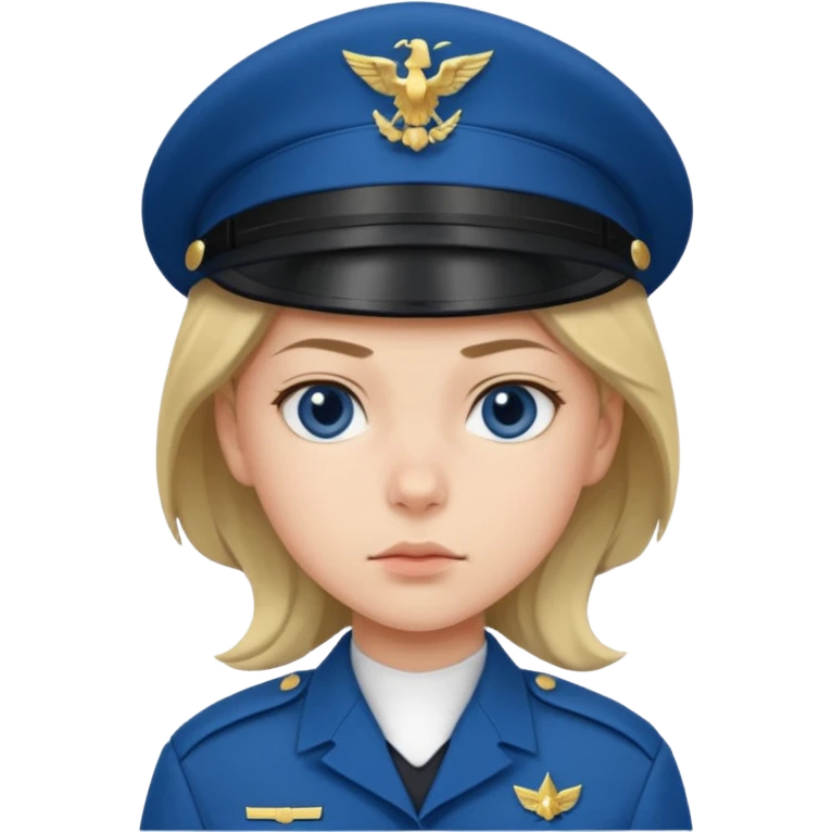 blue uniformed girl soldier emoji