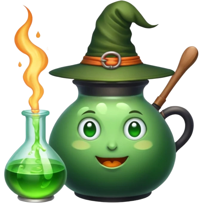 green witch cooking potion emoji