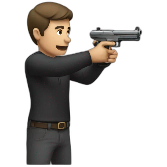 man shooting a gun emoji